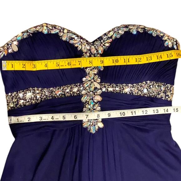 Cache Vintage Formal Strapless Dress 10 Holiday Party Long Dress Gown Y2K Style - Picture 14 of 17